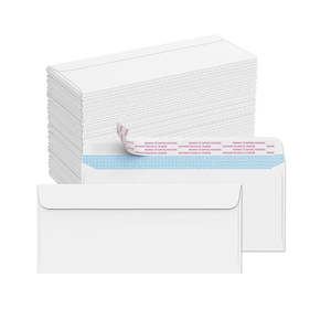 Đồng Bằng No.10 An Ninh Giấy Phong Bì Vỏ Con Dấu Gửi Thư Trắng Lật Tự Con Dấu Cho Tuyên Bố Kinh Doanh <span class=keywords><strong>Quickbooks</strong></span> Kiểm Tra - Product Image 1