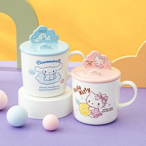 Nueva Taza de Café con Tapa y Soporte para Teléfono Móvil, Tazas de Cerámica Sanrio, Taza de Agua de Cerámica Linda, Tazas de Café Kawaii - Product Image 4