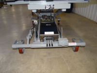 Table d'opération chirurgicale vétérinaire pour cheval, grand animal, taureau, vache, bovin, acier inoxydable, table dorsale latérale équine
