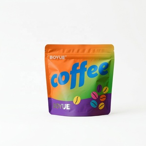 Sachet d'emballage <span class=keywords><strong>de</strong></span> café personnalisé en gros avec imprimé grains <span class=keywords><strong>de</strong></span> café colorés, <span class=keywords><strong>pochette</strong></span> autoportante en aluminium mat pour la vente <span class=keywords><strong>de</strong></span> café <span class=keywords><strong>de</strong></span> spécialité - Product Image 1