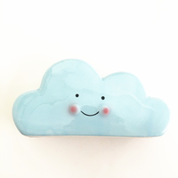 Tirelire en céramique en forme de nuages, de haute qualité, étanche, portable, décoration, mini ornements mignons, cadeaux pour bébés, boîte à économies