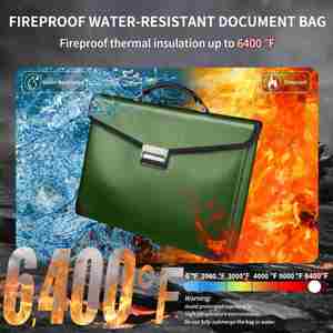 Estuche Organizador Resistente al Fuego y al Agua, de Gel de Sílice, para Laptop, Tablet, con Cierre para Pasaportes, Documentos y Dinero en Efectivo - Product Image 2