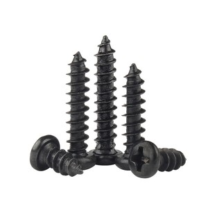 Viti Autofilettanti a Testa Tonda Phillips in Acciaio al Carbonio Nero M3 M4 M5 M6 M7 M8 per Fissaggio Mobili e Legno - Product Image 4