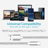 Câble d'alimentation USB-C de haute qualité tresse câble de téléphone en Nylon transfert de données câble de chargeur de type C pour téléphones intelligents