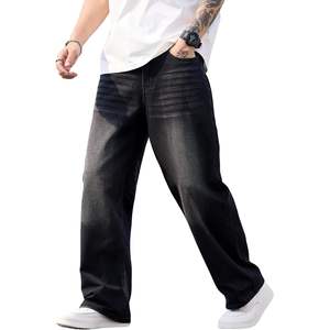 2025 hombres Y2K estilo Hip Hop Baggy Gothic Jeans pantalones de mezclilla de pierna ancha Street Fashion Streetwear - Product Image 2