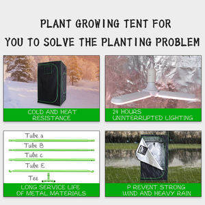 120x120x200 Carpa Cultivo Indoor Grow Tent Kit complet <span class=keywords><strong>Hydro</strong></span> Highly Reflective Fabric600d Mylar 3x3 Grow Tent pour plante d'intérieur - Product Image 5