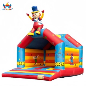 Vente flash WINWAYTOYS Château gonflable commercial en PVC Super Clown 6,1x5x5,9m pour le plaisir - Product Image 2