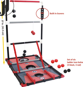 Juego 2 en 1 Divertido con Bolsa de Arena para Niños y Adultos, Set <span class=keywords><strong>Base</strong></span> con Estuche de Transporte, Juego de Ladder Ball Deportivo para Exteriores, Juego de Equitación - Product Image 2