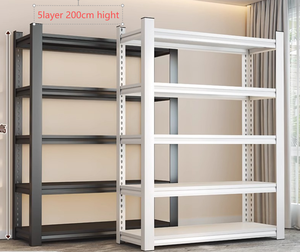 Estante de almacén de luz de supermercado de varios niveles, capas 4-5, protección contra la corrosión, estante de acero en ángulo de Metal, estantes apilables y estantes - Product Image 3