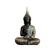 10cm Small Size Thai Yoga Mandala Buddha religious figurines Amitabha Arts Sculpture polyresin hindu god statue Decor indoor