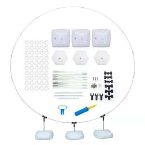 Décor <span class=keywords><strong>arche</strong></span> de mariage en fer, Support d'arrière-plan rond pour ballons, <span class=keywords><strong>arche</strong></span> avec pieds, Kit de Support pour ballons, <span class=keywords><strong>Structure</strong></span> fleurie, arc - Product Image 6