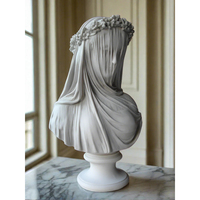 Custom Life Size Outdoor Garden Decoration Hand Carved Marble Marcus Aurelius Bust Sculpture for Sale