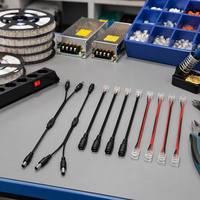 Kit Konektor Lampu LED SHIZI, Pembagi Daya DC, Adaptor Tanpa Solder 2 Pin 10mm, Jembatan untuk Pita 12V 24V, DIY, Pasokan OEM