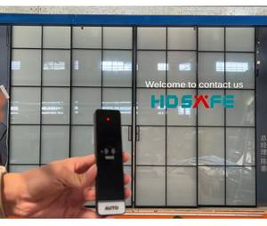 Dekorasyon için alüminyum ve cam Modern giriş kapıları ile iç otomatik manyetik sürgülü kapı sistemi - Product Image 3