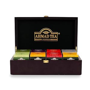 Caja de almacenamiento de bolsitas de té de color negro, caja de madera para guardar té <span class=keywords><strong>con</strong></span> capacidad para 80 bolsitas de té surtidas. - Product Image 1