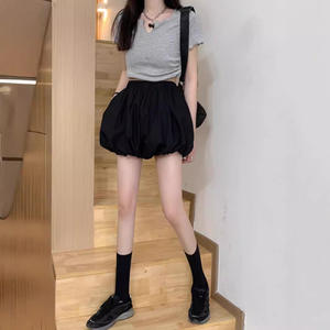 Jupe plissée en satin taille haute style A pour femme, printemps-été, blanche, coupe courte effet gâteau, amincissante, petite taille - Product Image 2