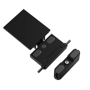 Charnière de porte en verre à cadre en aluminium Kaishengxi avec charnières dissimulées supérieures et inférieures, ouverture à grand angle, pour porte d'armoire minimaliste - Product Image 2