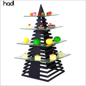 Moderno Hadi 5 capas <span class=keywords><strong>de</strong></span> acero inoxidable <span class=keywords><strong>Torre</strong></span> <span class=keywords><strong>Eiffel</strong></span> Cake Stand Deluxe Postre Mesa Decoraciones para exhibiciones <span class=keywords><strong>de</strong></span> hotel y artículos <span class=keywords><strong>de</strong></span> buffet - Product Image 6