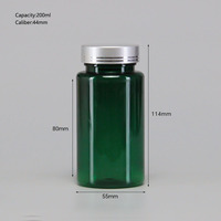 Flacon de pilules en plastique avec logo personnalisé, 200 ml, conteneur vide pour capsules et comprimés, pour l'emballage des produits de santé