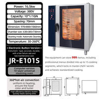 Four à convection 10 niveaux en acier inoxydable, électrique, autonettoyant, four combiné vapeur universel pour restaurant, poulet