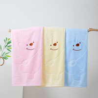 Couverture pour enfants à imprimé ours, en coton doux, gaufrée, rose pastel, bleu, jaune, couverture de réception pour nouveau-né, directement de l'usine