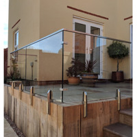 Balustrades sans cadre rampe de natation support de main courante d'escalier 2205 miroir en verre brossé pour balcon extérieur et jardin