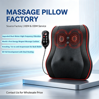 Coussin de massage Zhipin avec contrôle de la minuterie, pétrissage Shiatsu pour la taille, le dos, le cou, relaxation du corps entier, oreiller de massage chauffant et compressif