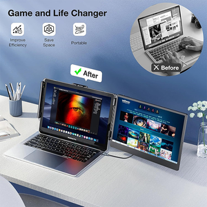 Moniteur portable d'extension à double écran de 14 pouces avec interface IPS Type C <span class=keywords><strong>offres</strong></span> bon marché pour PC <span class=keywords><strong>PS5</strong></span> Notebook Desktop - Product Image 2
