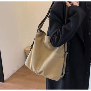 <span class=keywords><strong>Borse</strong></span> personalizzate in tela Vintage di grande capacità lavate a tracolla in tela Messenger grigie per la scuola di lavoro <span class=keywords><strong>o</strong></span> per l'uso quotidiano - Product Image 4