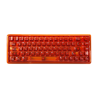 Teclado Transparente para PC con Montaje Gasket al 65%, PCB Intercambiable en Caliente, Placa de Policarbonato, Color/Logotipo Personalizado, Proveedor OEM