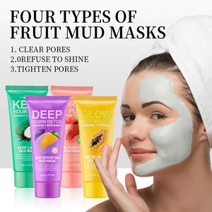 Masque nettoyant pour le visage à base de boue purifiante aux fruits, hydratant doux et de haute qualité, très vendu - Product Image 3