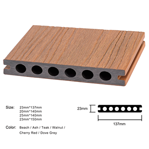 Chất lượng cao ngoài trời sàn gỗ tếch Composite decking Gỗ nhựa composite sàn chải hiện đại sàn ngoài trời - Product Image 3