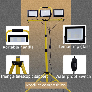 20000 Lumen Work <b>Lights</b> With Stand 200W Dual Head <b>LED</b> <b>Light</b> Waterproof Lamp Individual Switch Adjustable Tripod WD-660 Tripod Wo - Product Image 2