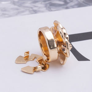 Custom Design di lusso in lega di zinco con gambo con motivo gemello a forma di Clip sulla camicia copri bottone con placcatura per le donne e gli uomini - Product Image 5