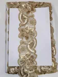 Nuevo diseño, tela de encaje de algodón con bordado de flores de buena calidad, adecuada para ropa de vestido de novia - Product Image 6