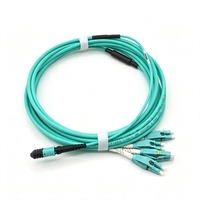 Cable de Conexión de Fibra Óptica LSZH 10G MPO-LC OM4 Multimodo de 8 Núcleos para Centro de Datos