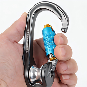 Mosquetón <span class=keywords><strong>de</strong></span> seguridad para escalada al aire libre con bloqueo giratorio y dispositivo <span class=keywords><strong>de</strong></span> seguridad <span class=keywords><strong>de</strong></span> tornillo para trabajos en altura - Product Image 4