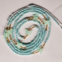 Chaîne de taille d'été pour la plage, perles lumineuses dans le noir, breloque papillon, chaîne de ventre perlée pour femme, bijoux de corps sexy, chaîne de corps africaine