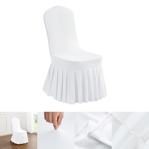 Coprisedie <span class=keywords><strong>Elasticizzati</strong></span> Bianchi in Poliestere Spandex per Banchetti di Nozze e Riunioni in Hotel all'Ingrosso - Product Image 2