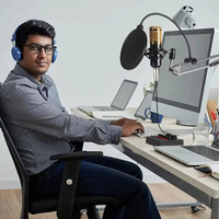 Ensemble Hot BM800 & Carte Son V8 : Kit de Microphone à Condensateur Professionnel pour Enregistrement en Studio, Karaoké, Podcast et Streaming en Direct