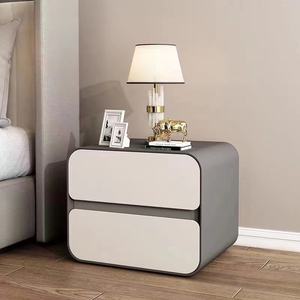 طاولة السرير الذكية أثاث غرفة النوم اللاسلكية Usb شحن تخزين الصدر الخشب الصلب طاولة السرير حزمة لينة طاولة السرير الجانبية - Product Image 4