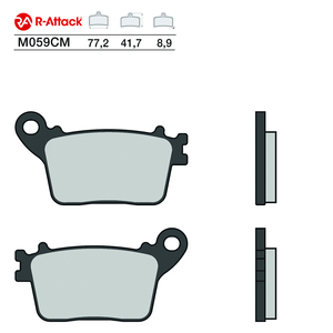 ผ้าเบรกมอเตอร์ไซค์ R-Attack รุ่น M059CM คาร์บอนเซรามิก สำหรับล้อหลัง รับรองมาตรฐาน R90 - Product Image 1
