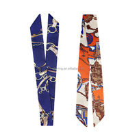 Écharpe en polyester imprimée sur mesure, foulard pour femme, mode quatre saisons, 100*5cm, sac à main, n'importe quel motif, logo personnalisé