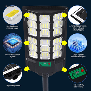 Lampe <span class=keywords><strong>solaire</strong></span> extérieure étanche, projecteur <span class=keywords><strong>solaire</strong></span> avec matériau ABS pour allée, cour, rue, LED alimentée par l'énergie <span class=keywords><strong>solaire</strong></span> - Product Image 5