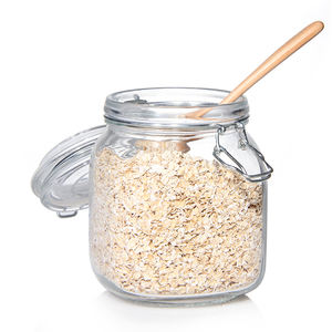 Prix d'usine en gros, pot en verre avec clip métallique/bocal de rangement en verre avec bouchon à rabat - Product Image 3