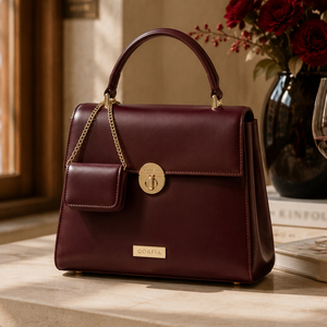 GORFIA Custom Women Fashion <b>Handbag</b> PU Leather with Logo Smooth Leather Shoulder Bag for Work Travel Daily Use - Product Image 1