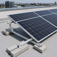 Système de montage solaire pour toit plat anodisé en aluminium 6005-T5+ SUS304, support de panneau PV, installation rapide, garantie 15 ans, 60 m/s