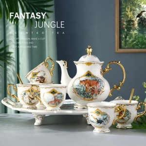 British High-end Creative Afternoon <b>Tea</b> <b>Set</b> Animal Print Coffee Cup and <b>Pot</b> - Product Image 1