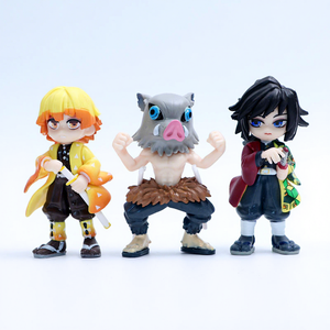 5 Diseños de Figuras de Demon Slayer, Set de 6 Piezas, Figuras de Acción de Anime Japonés, <span class=keywords><strong>Tanjiro</strong></span>, Nezuko, Zenitsu, Figuras Decorativas de PVC, Estatuas de Juguete - Product Image 5