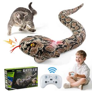 Enfants Blague En Plastique Électronique Simulé Rc Animaux Rattlesnake 2.4ghz Rechargeable Réaliste Télécommande Jouet Amphibie Serpent - Product Image 1